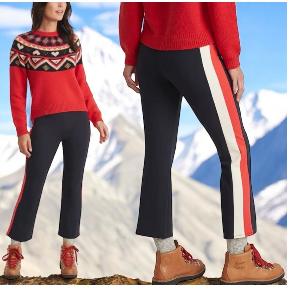 Marine Layer Archive Jordan Ponte Pants in Navy Red White 60s 70s Apres Ski